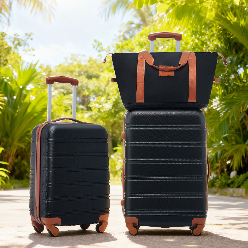 Hardshell Luggage Sets 2 Pieces + Bag Spinner Suitcase With Tsa Lock Lightweight 20" / 24"