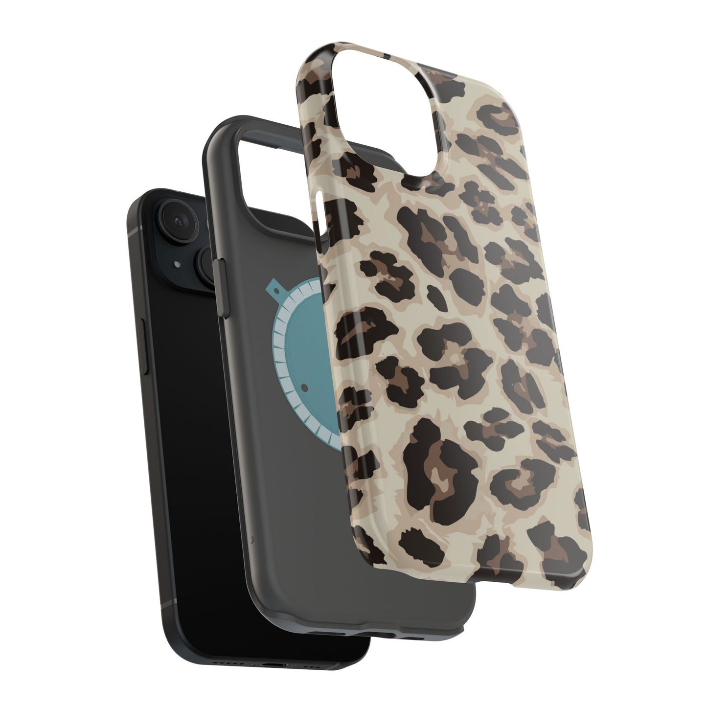 Leopard Print Magnetic Impact Phone Case — Shockproof, Stylish Protection