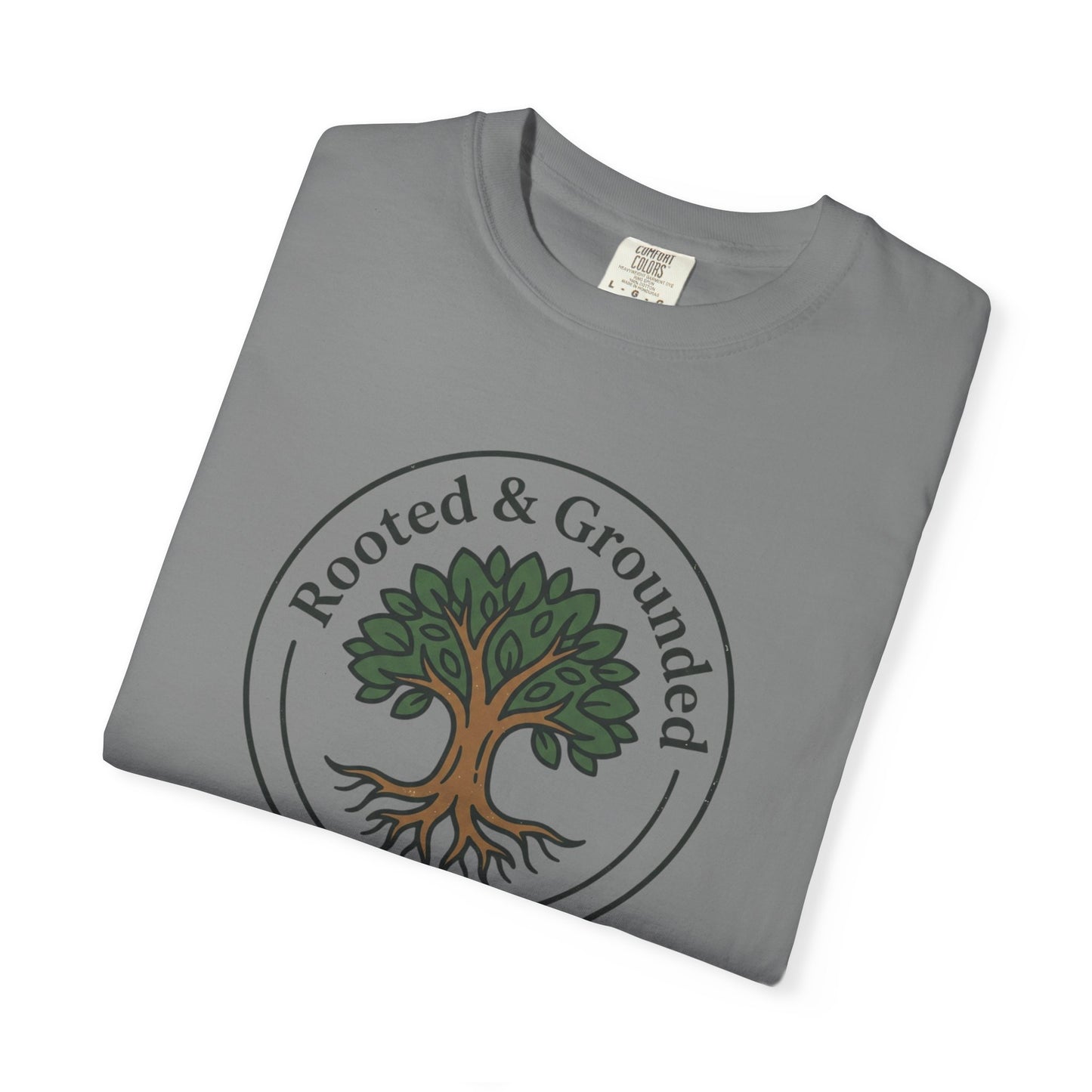 Rooted & Grounded Tree T-Shirt — Faith-Inspired Nature Tee