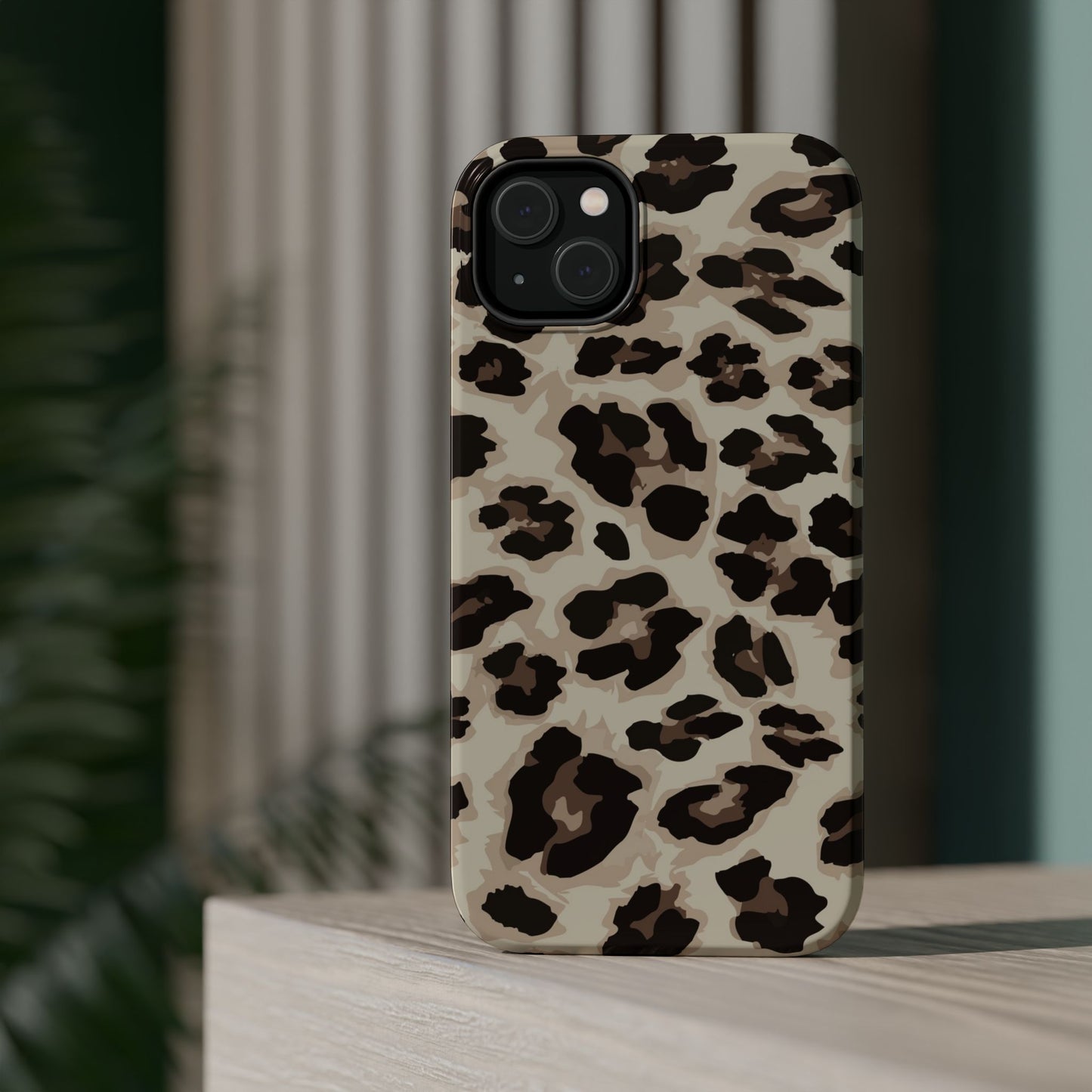 Leopard Print Magnetic Impact Phone Case — Shockproof, Stylish Protection