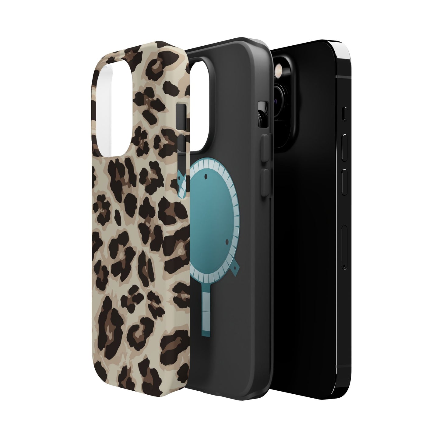 Leopard Print Magnetic Impact Phone Case — Shockproof, Stylish Protection