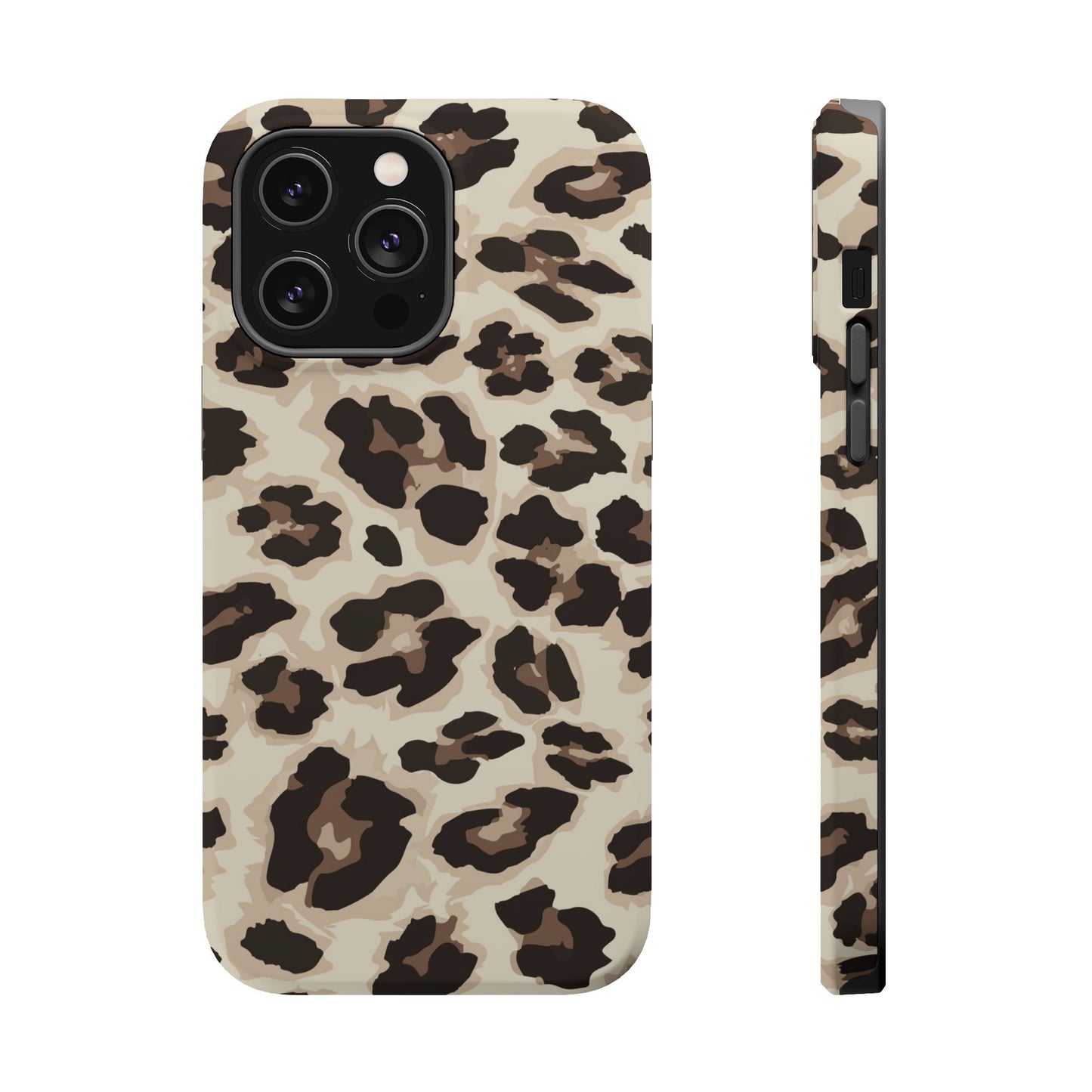 Leopard Print Magnetic Impact Phone Case — Shockproof, Stylish Protection