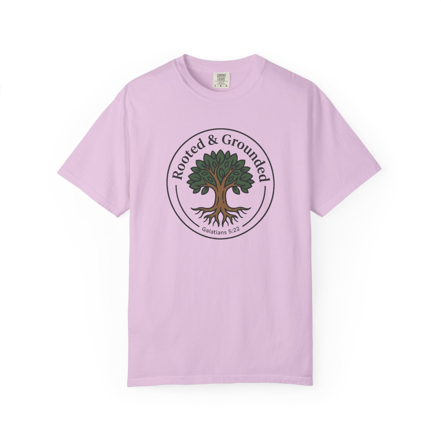 Rooted & Grounded Tree T-Shirt — Faith-Inspired Nature Tee