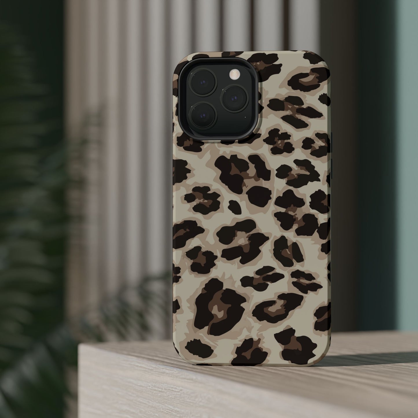 Leopard Print Magnetic Impact Phone Case — Shockproof, Stylish Protection