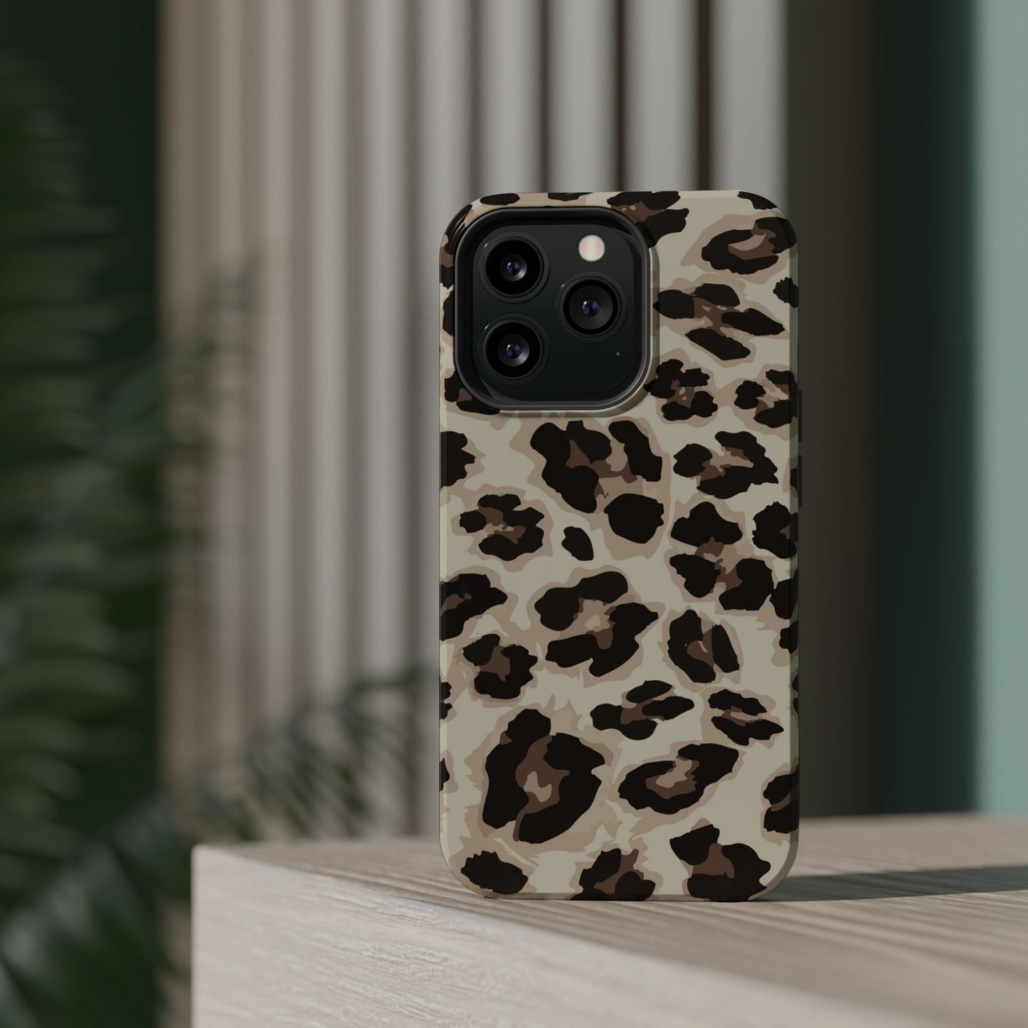 Leopard Print Magnetic Impact Phone Case — Shockproof, Stylish Protection