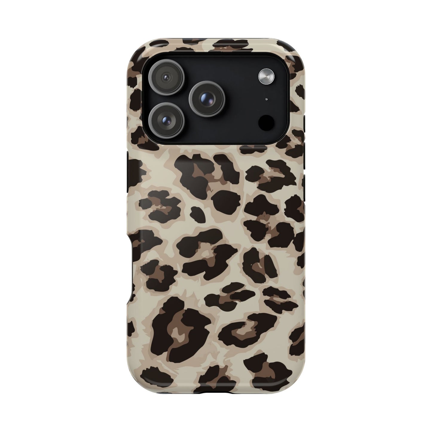 Leopard Print Magnetic Impact Phone Case — Shockproof, Stylish Protection