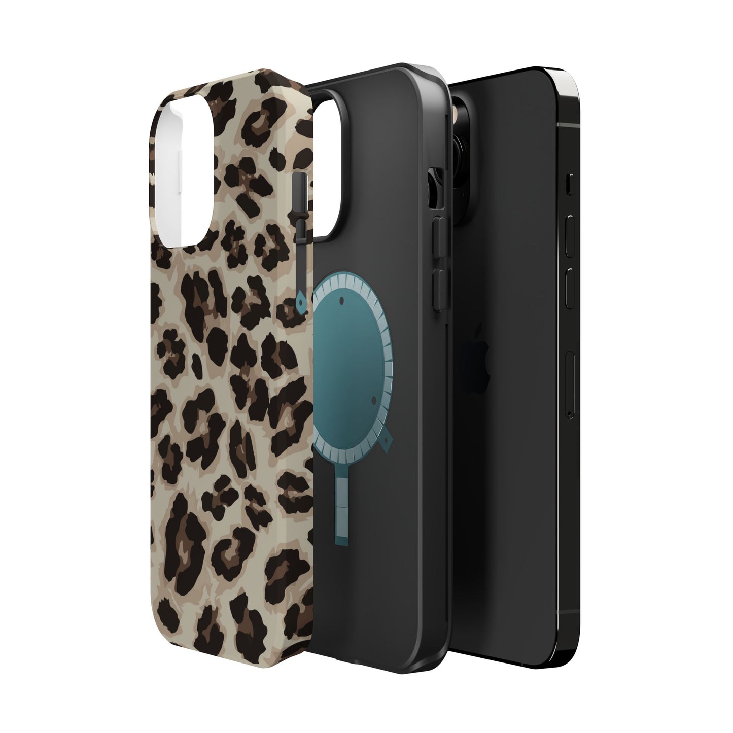 Leopard Print Magnetic Impact Phone Case — Shockproof, Stylish Protection