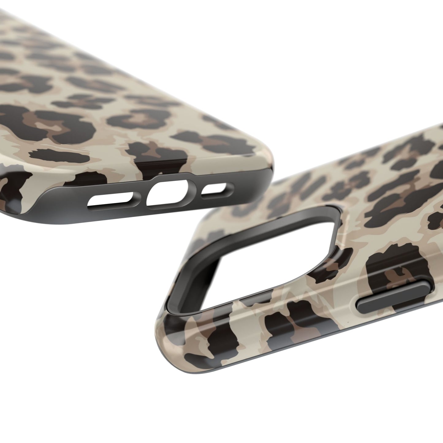 Leopard Print Magnetic Impact Phone Case — Shockproof, Stylish Protection