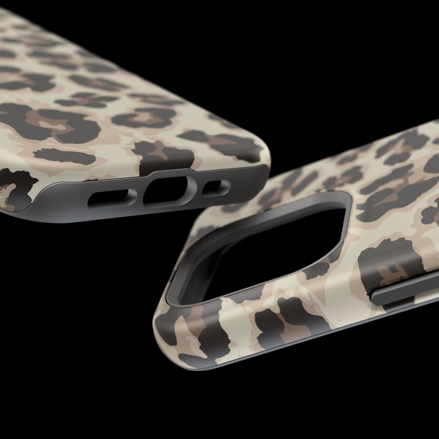 Leopard Print Magnetic Impact Phone Case — Shockproof, Stylish Protection