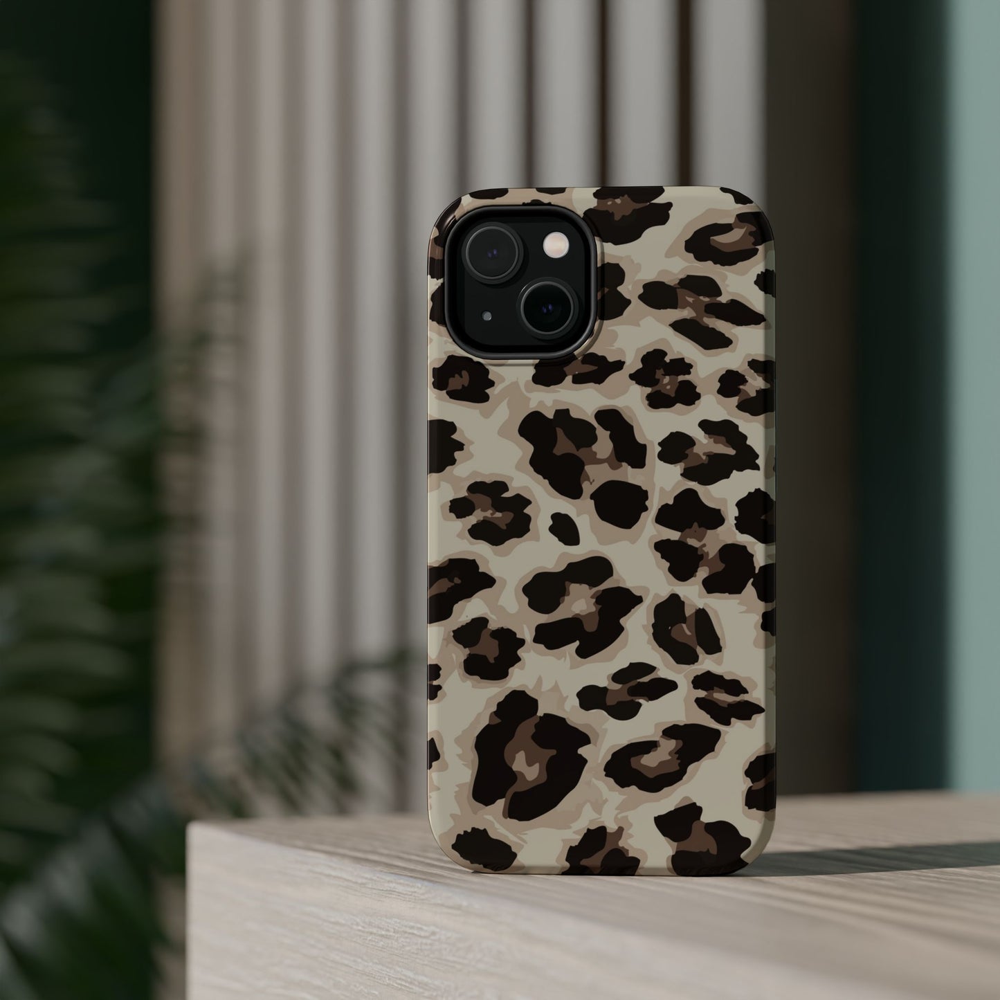 Leopard Print Magnetic Impact Phone Case — Shockproof, Stylish Protection