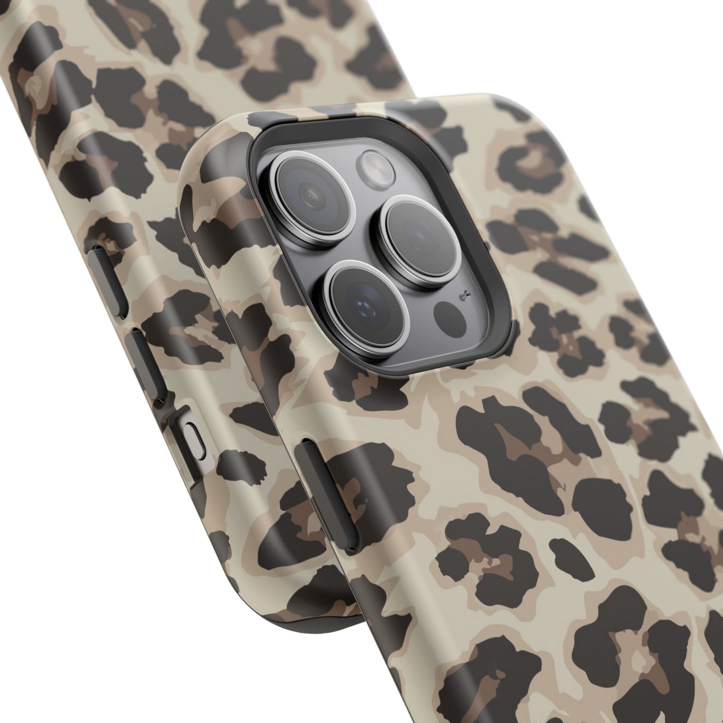 Leopard Print Magnetic Impact Phone Case — Shockproof, Stylish Protection