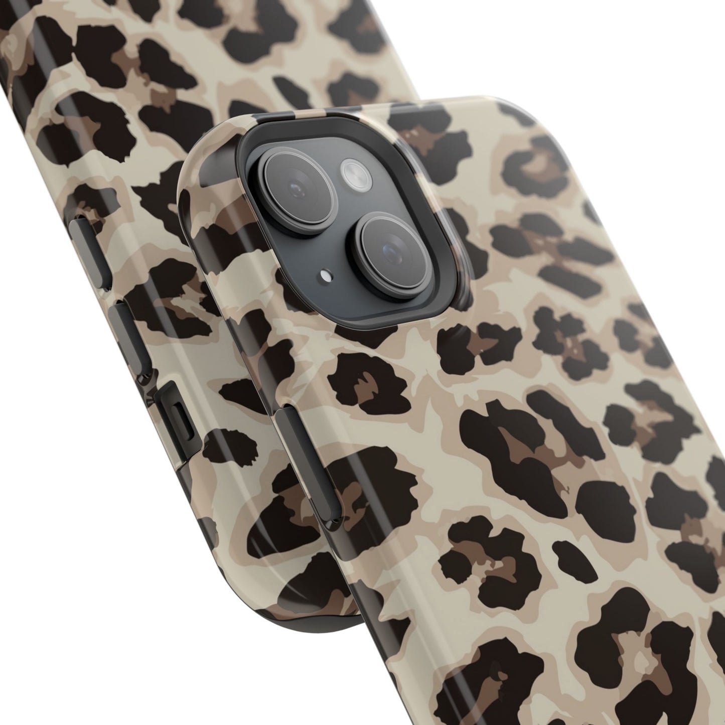 Leopard Print Magnetic Impact Phone Case — Shockproof, Stylish Protection