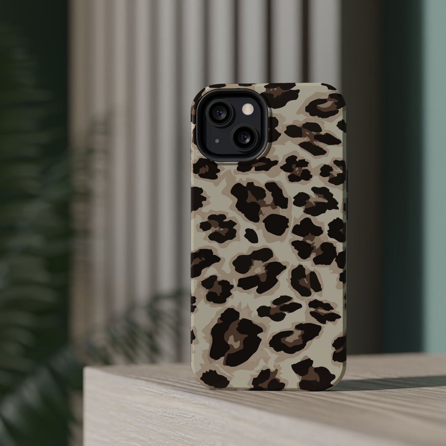 Leopard Print Magnetic Impact Phone Case — Shockproof, Stylish Protection