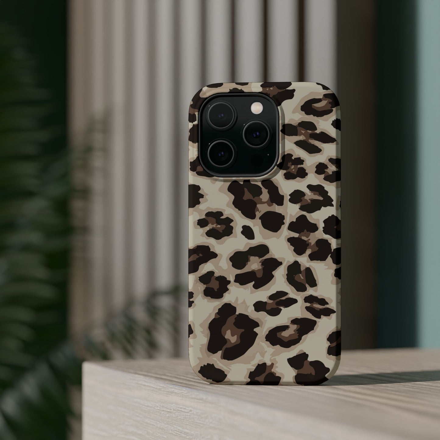 Leopard Print Magnetic Impact Phone Case — Shockproof, Stylish Protection