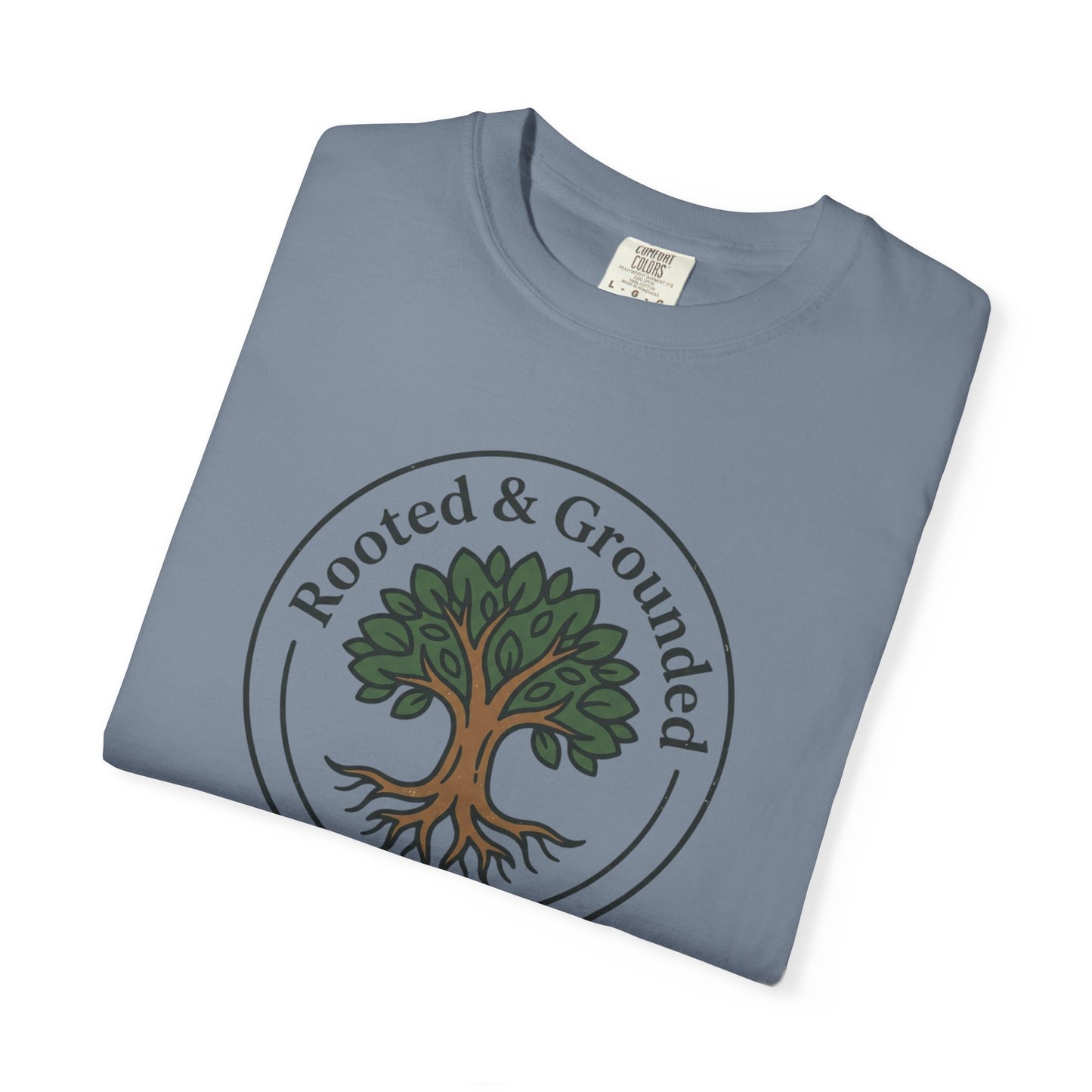 Rooted & Grounded Tree T-Shirt — Faith-Inspired Nature Tee