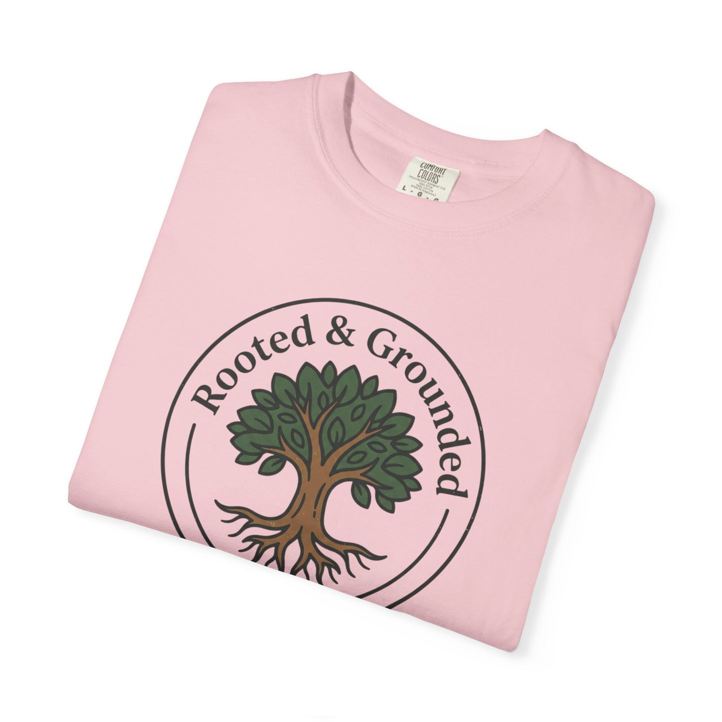 Rooted & Grounded Tree T-Shirt — Faith-Inspired Nature Tee