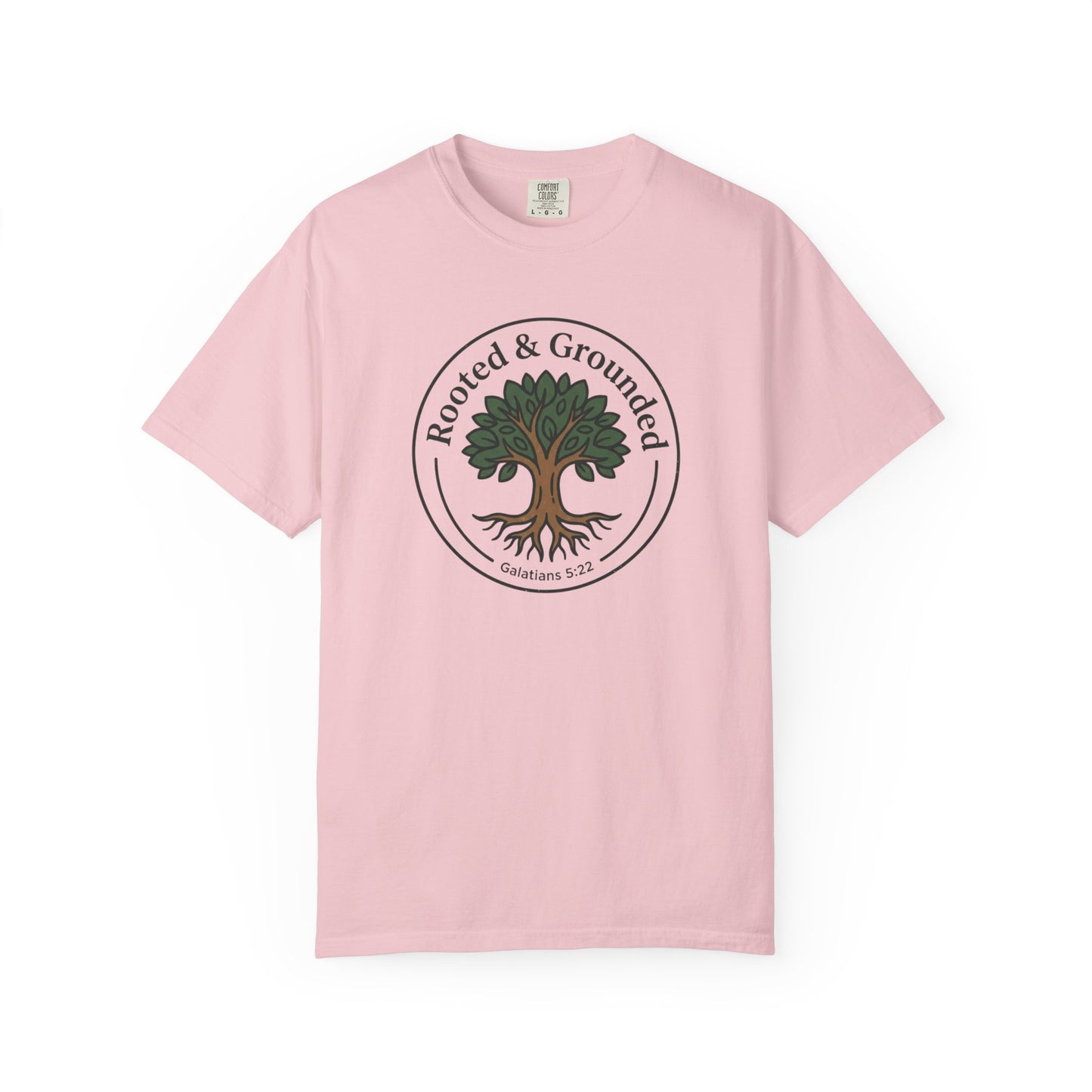 Rooted & Grounded Tree T-Shirt — Faith-Inspired Nature Tee