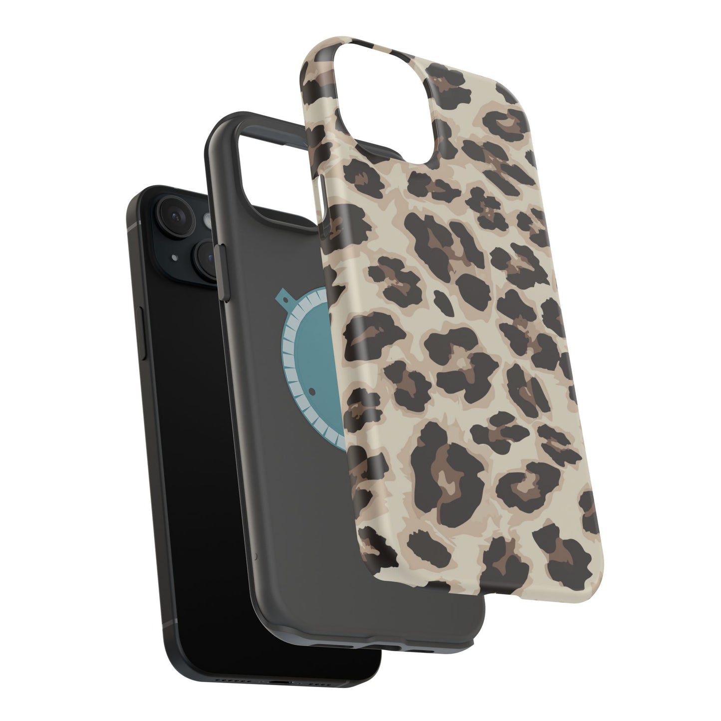 Leopard Print Magnetic Impact Phone Case — Shockproof, Stylish Protection