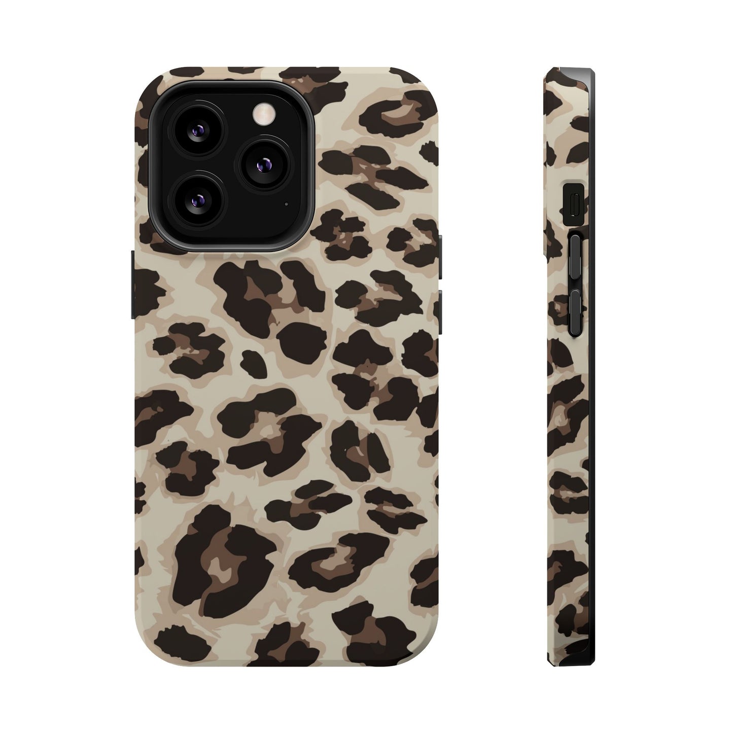 Leopard Print Magnetic Impact Phone Case — Shockproof, Stylish Protection