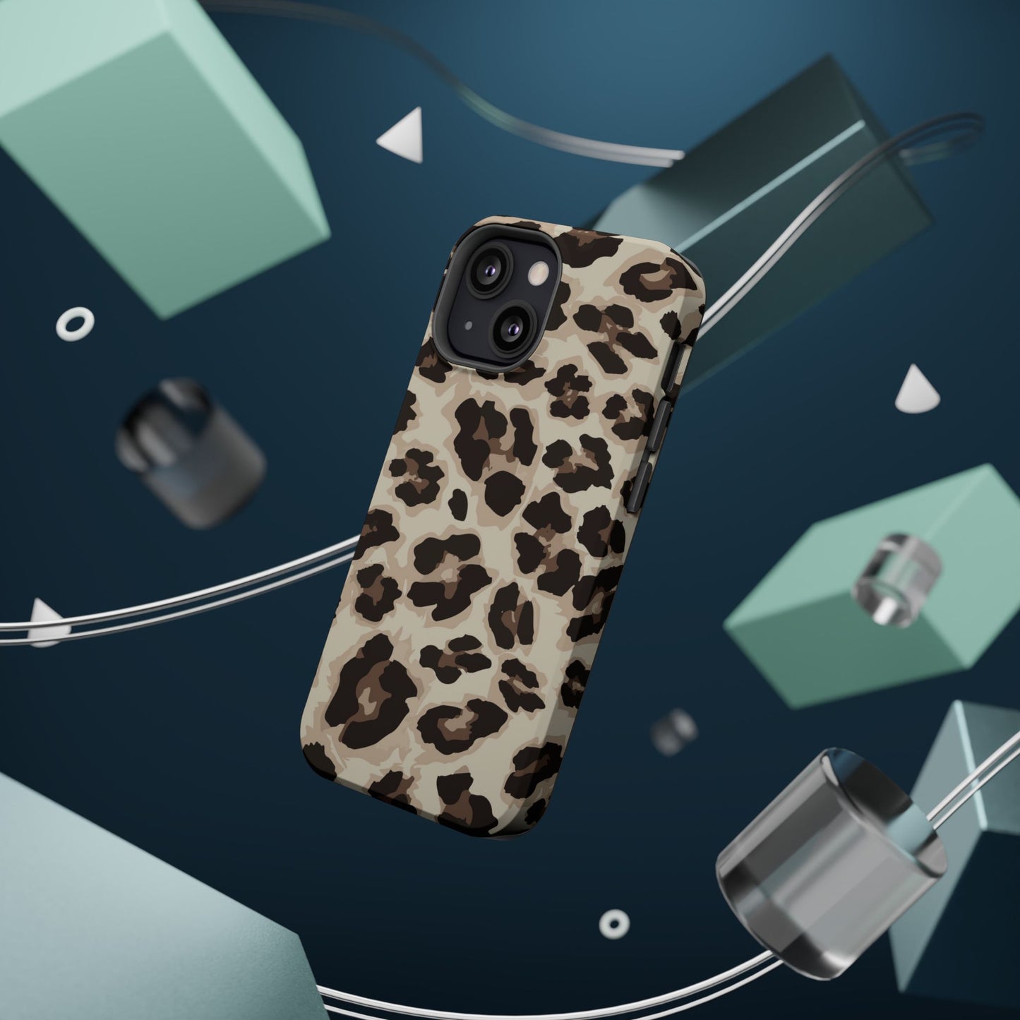 Leopard Print Magnetic Impact Phone Case — Shockproof, Stylish Protection