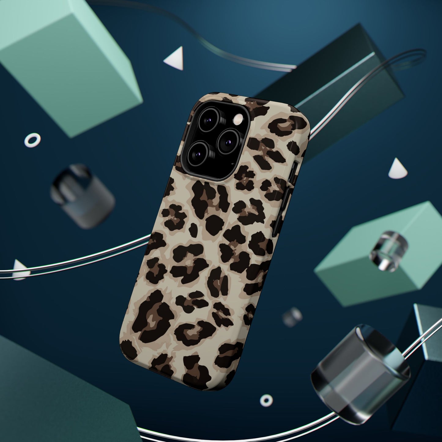 Leopard Print Magnetic Impact Phone Case — Shockproof, Stylish Protection