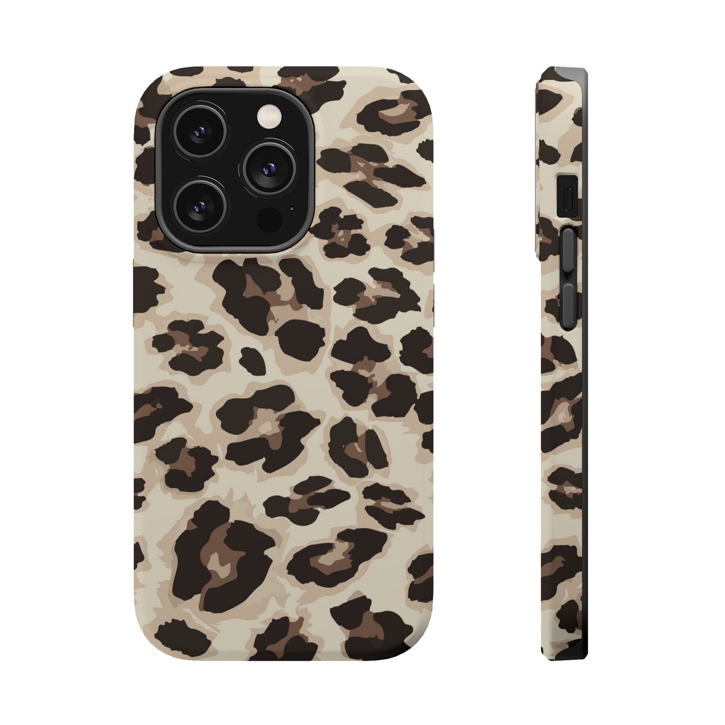 Leopard Print Magnetic Impact Phone Case — Shockproof, Stylish Protection