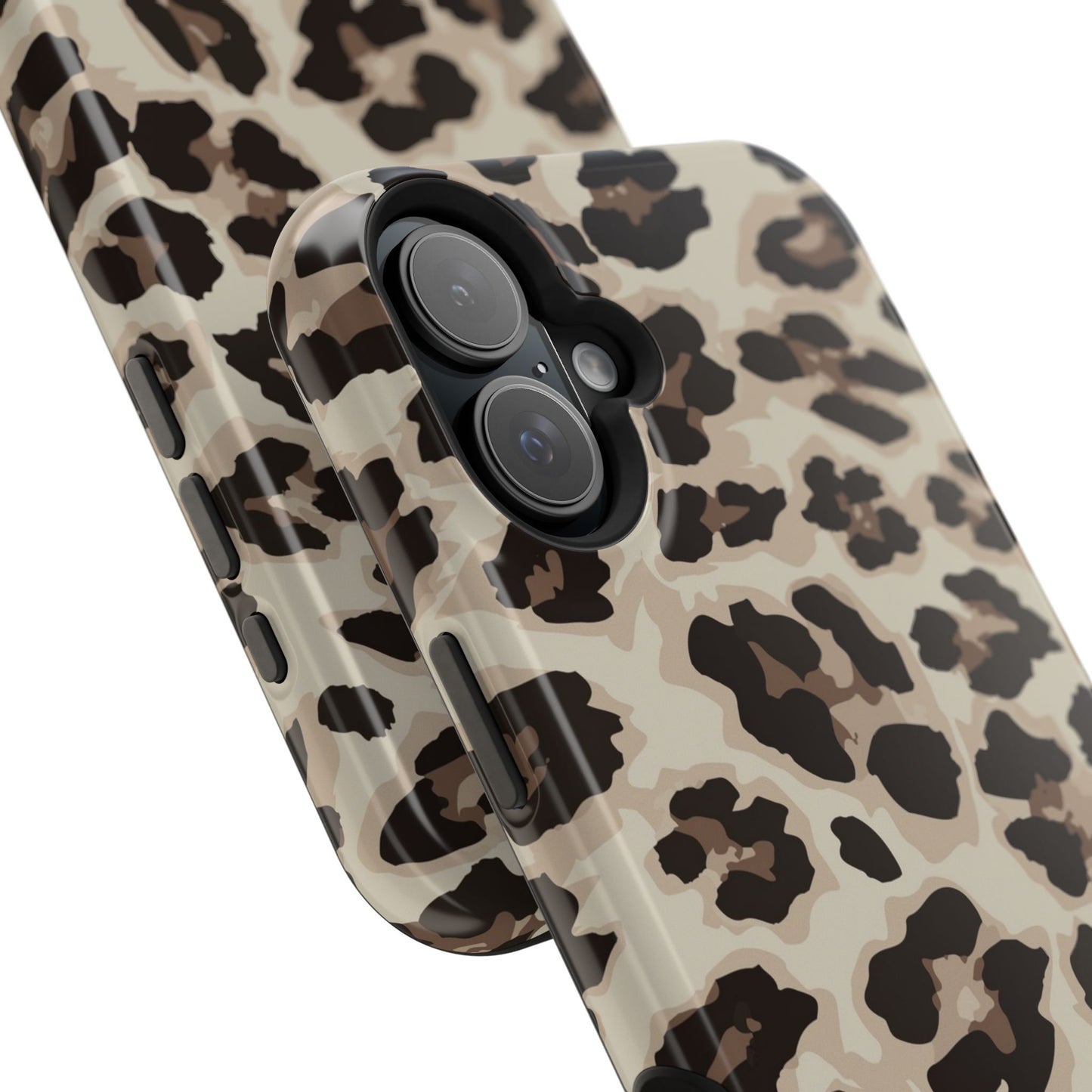 Leopard Print Magnetic Impact Phone Case — Shockproof, Stylish Protection