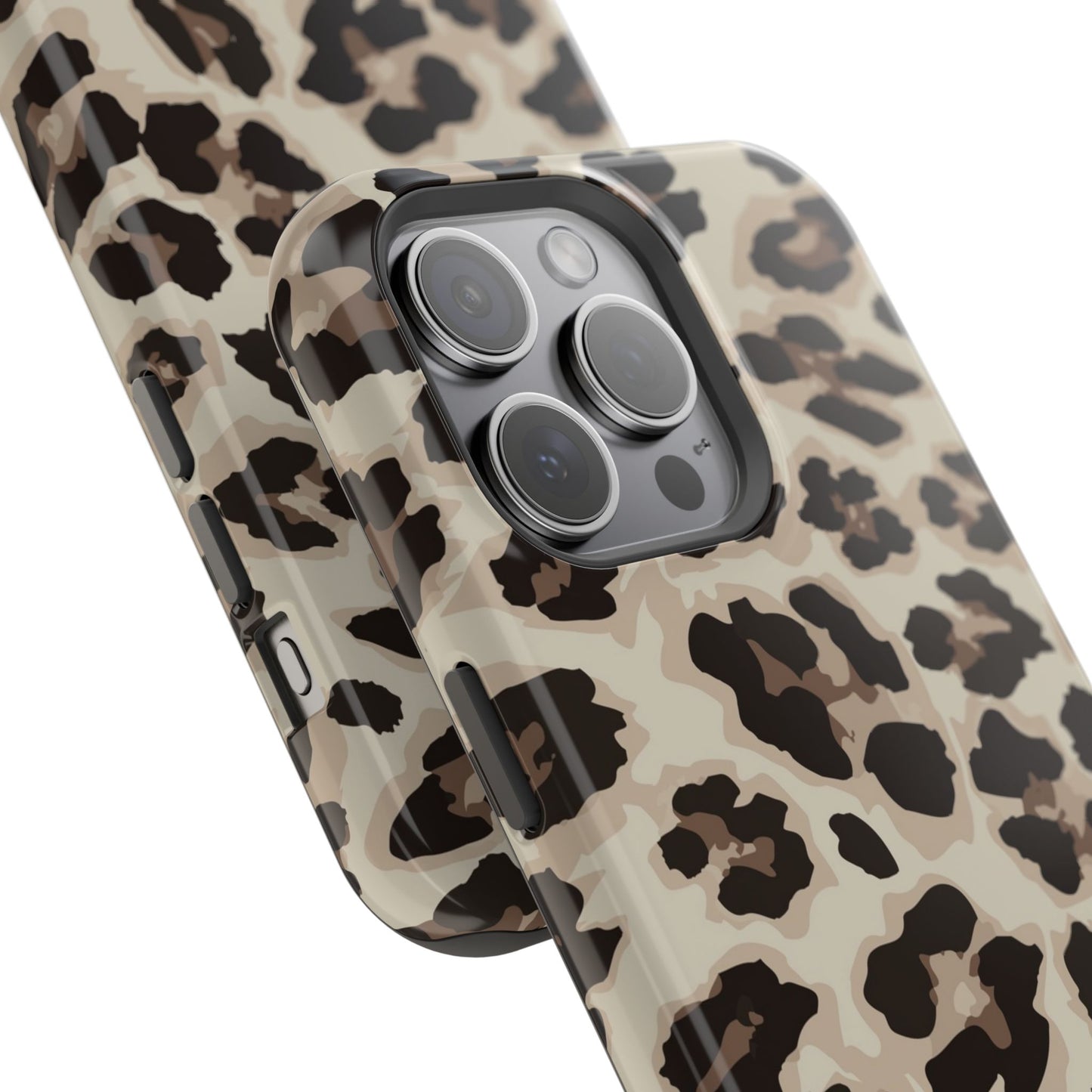 Leopard Print Magnetic Impact Phone Case — Shockproof, Stylish Protection