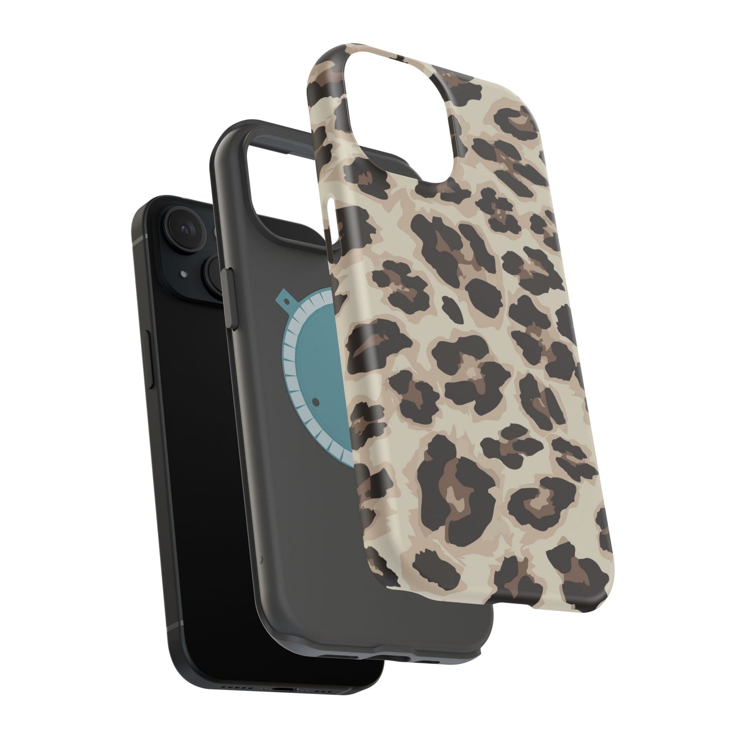 Leopard Print Magnetic Impact Phone Case — Shockproof, Stylish Protection