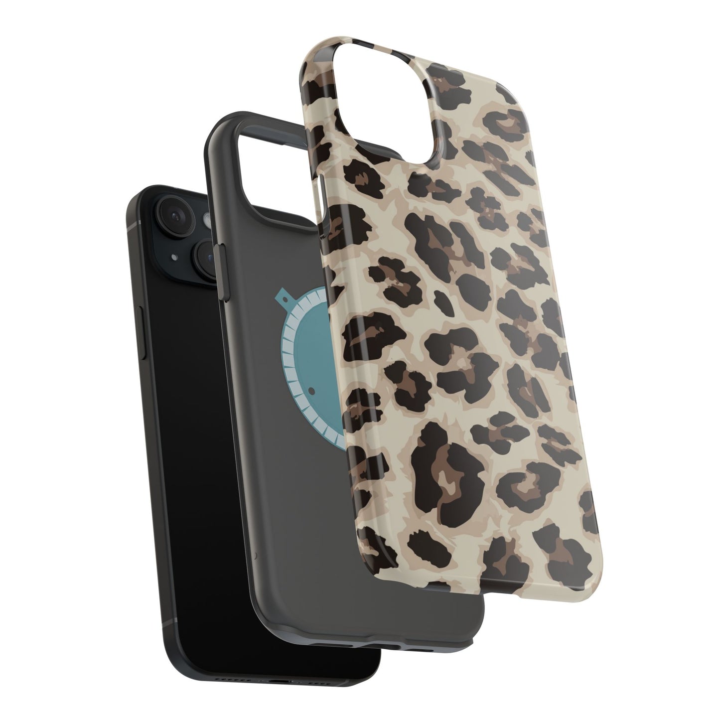 Leopard Print Magnetic Impact Phone Case — Shockproof, Stylish Protection