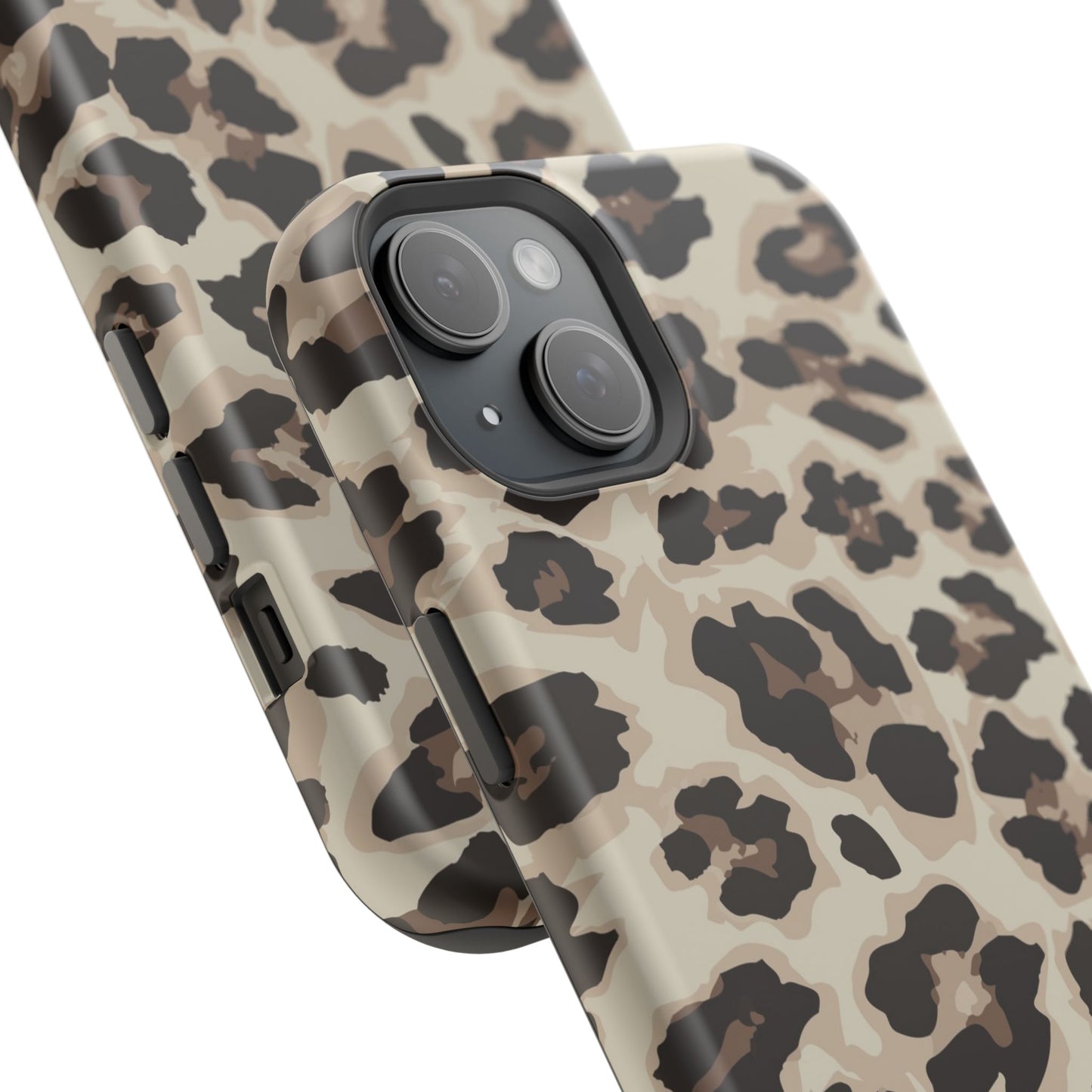 Leopard Print Magnetic Impact Phone Case — Shockproof, Stylish Protection