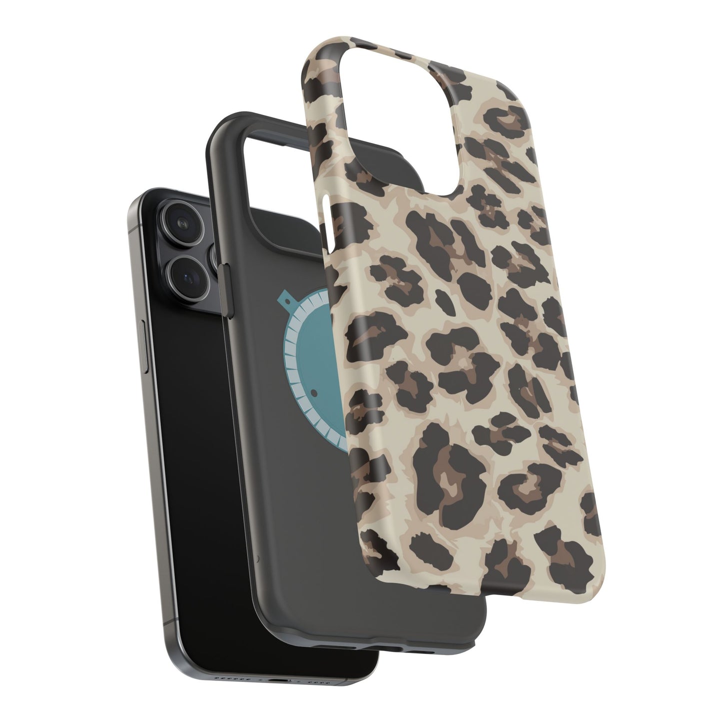 Leopard Print Magnetic Impact Phone Case — Shockproof, Stylish Protection