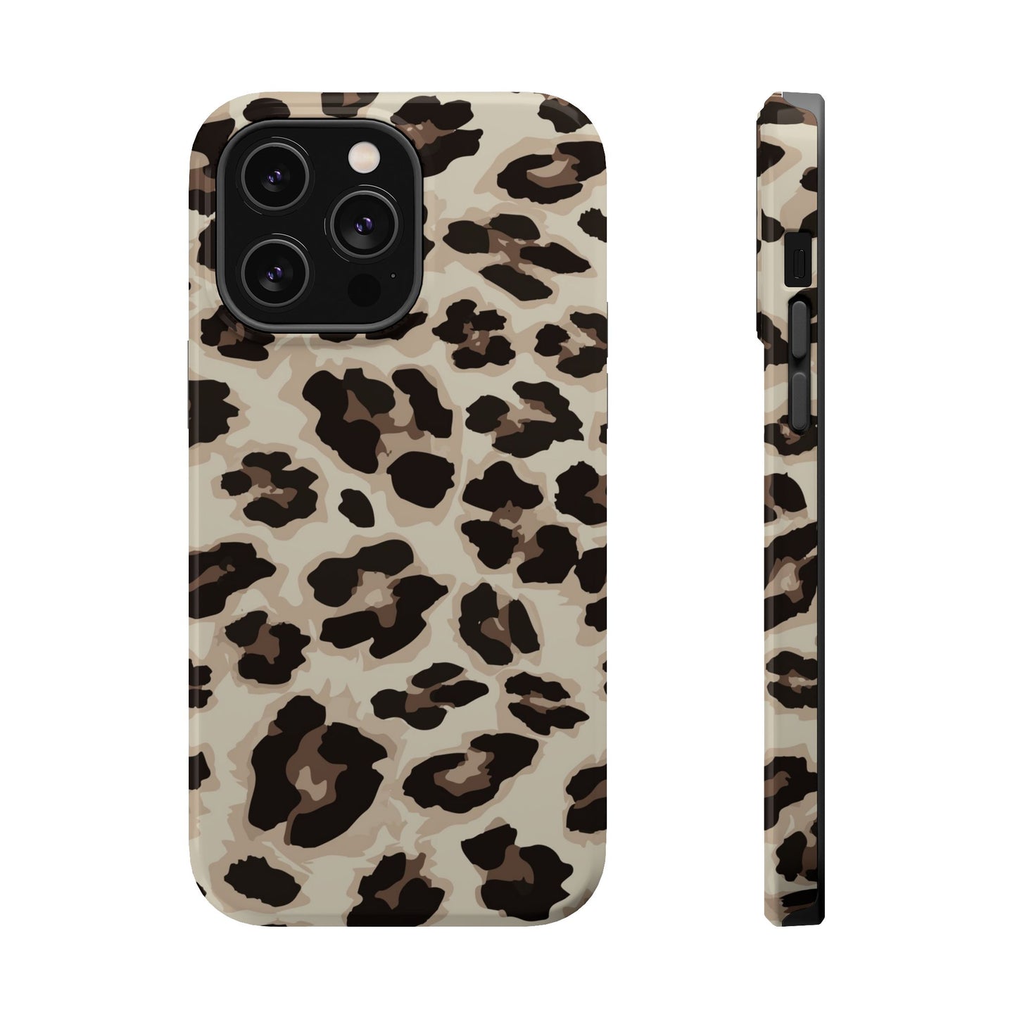 Leopard Print Magnetic Impact Phone Case — Shockproof, Stylish Protection
