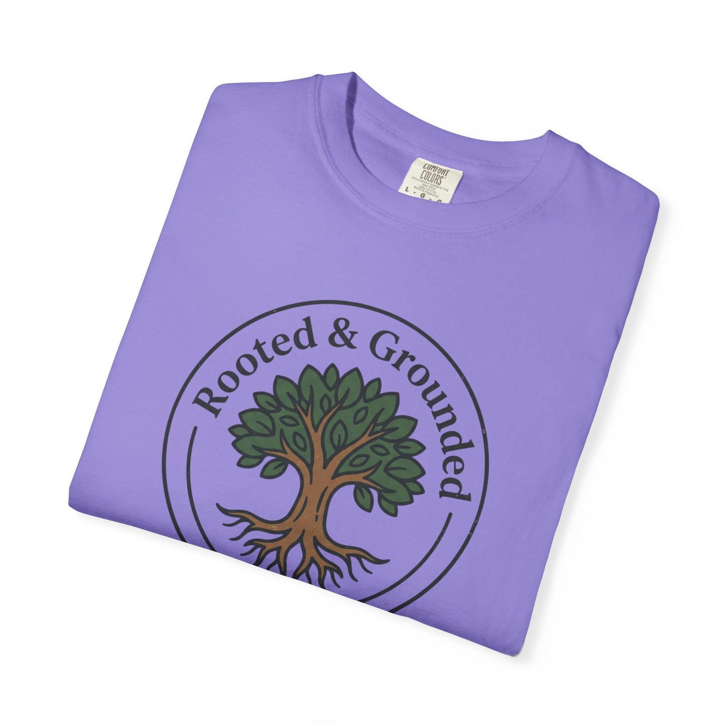 Rooted & Grounded Tree T-Shirt — Faith-Inspired Nature Tee