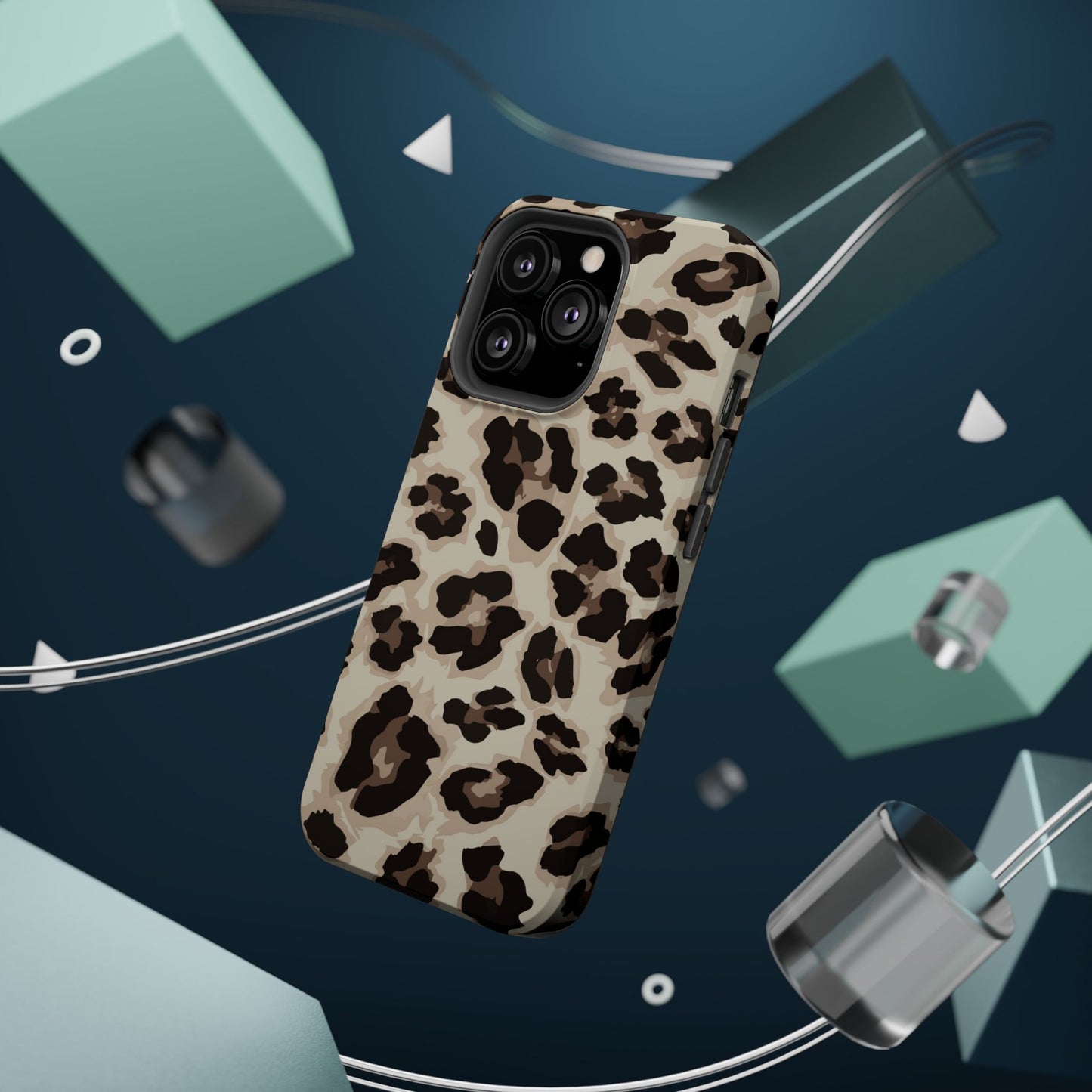 Leopard Print Magnetic Impact Phone Case — Shockproof, Stylish Protection