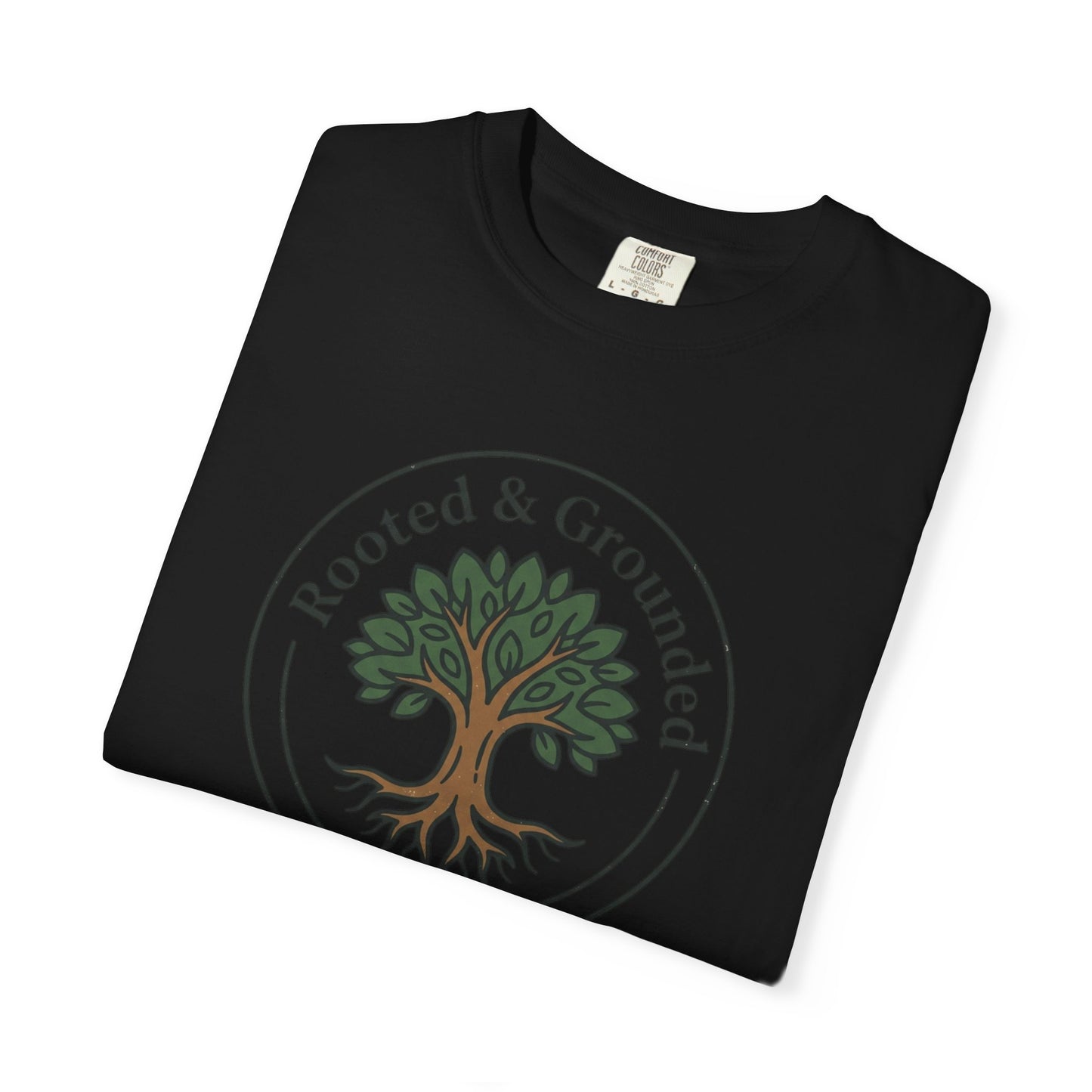 Rooted & Grounded Tree T-Shirt — Faith-Inspired Nature Tee