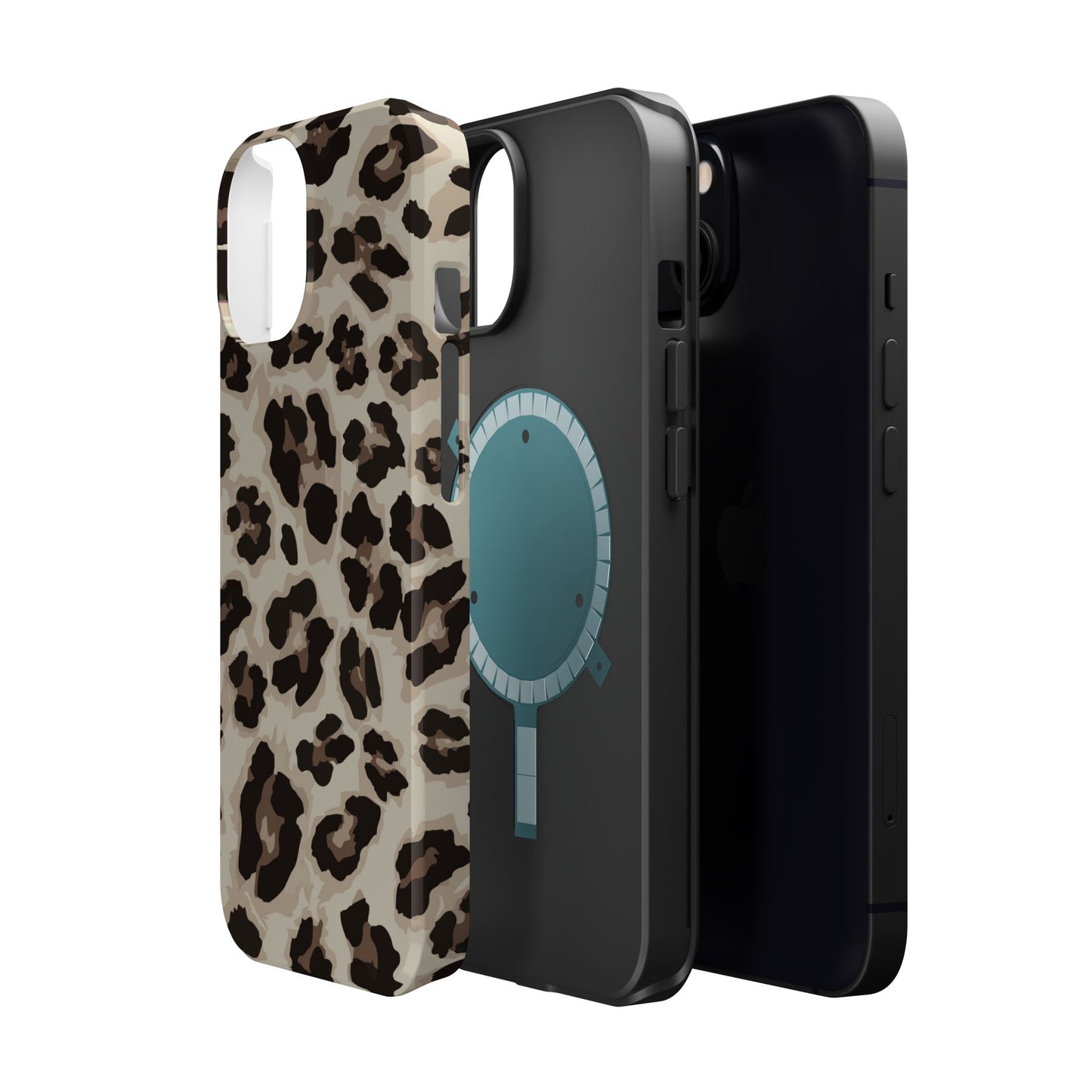 Leopard Print Magnetic Impact Phone Case — Shockproof, Stylish Protection