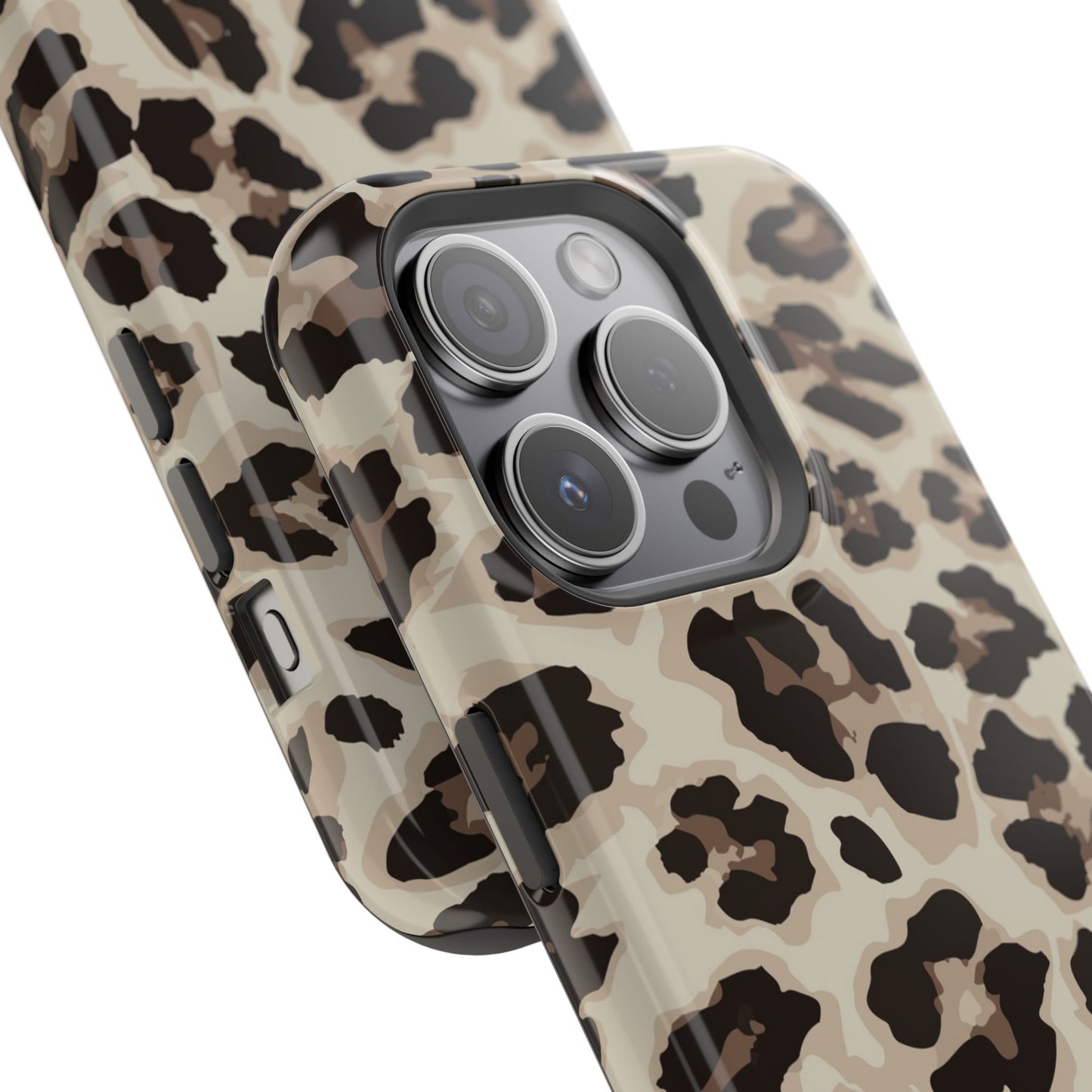 Leopard Print Magnetic Impact Phone Case — Shockproof, Stylish Protection