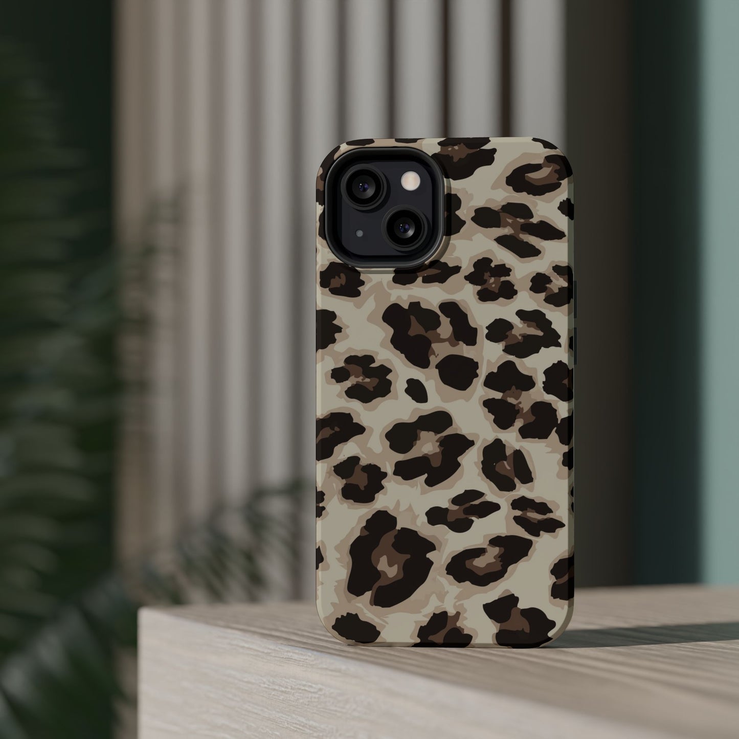 Leopard Print Magnetic Impact Phone Case — Shockproof, Stylish Protection