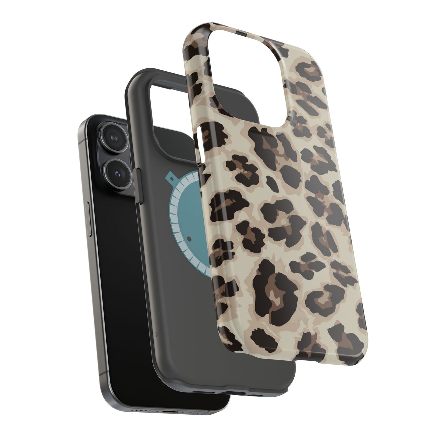 Leopard Print Magnetic Impact Phone Case — Shockproof, Stylish Protection