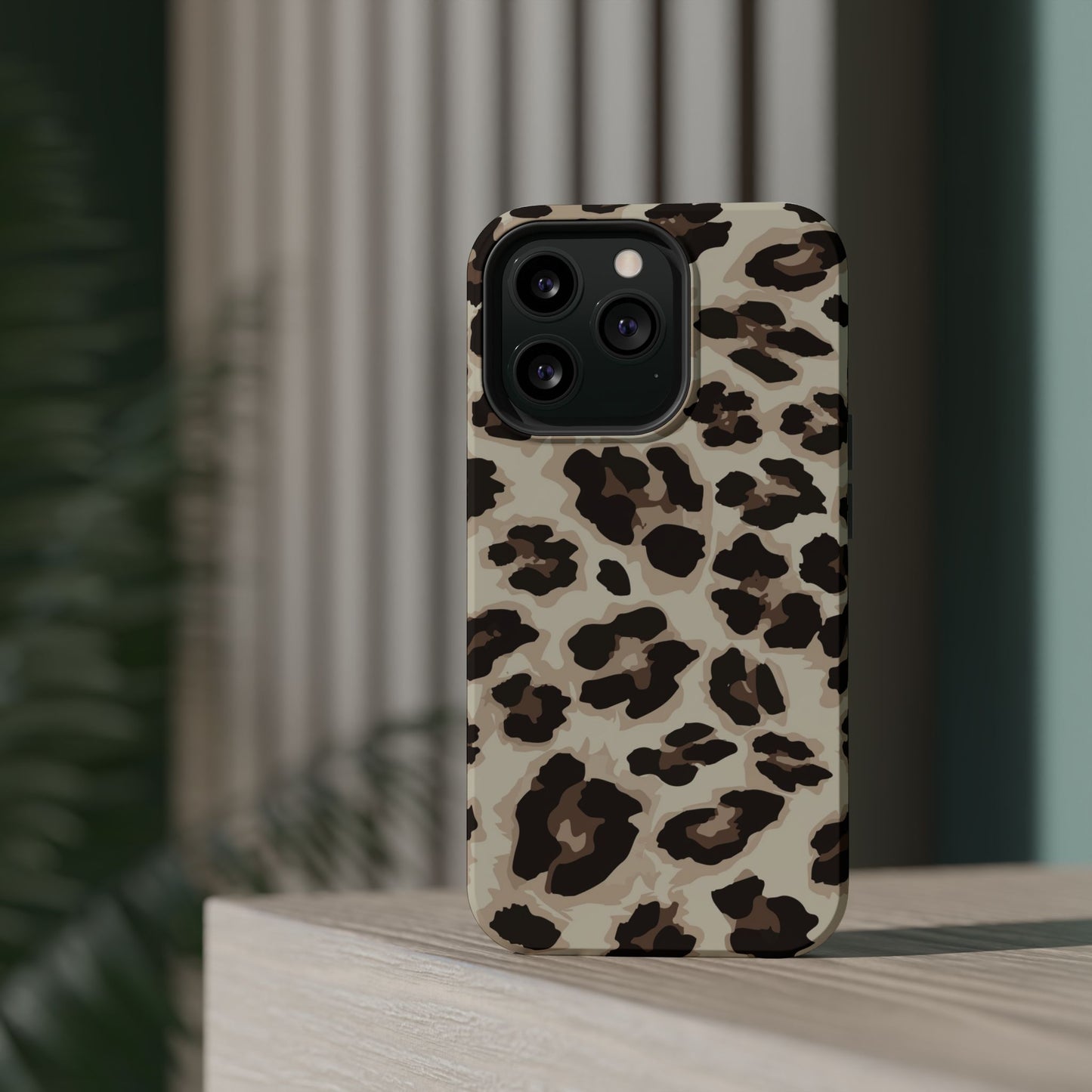Leopard Print Magnetic Impact Phone Case — Shockproof, Stylish Protection