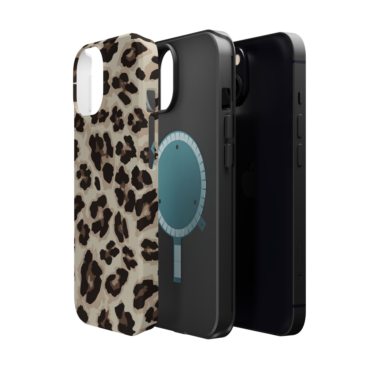 Leopard Print Magnetic Impact Phone Case — Shockproof, Stylish Protection
