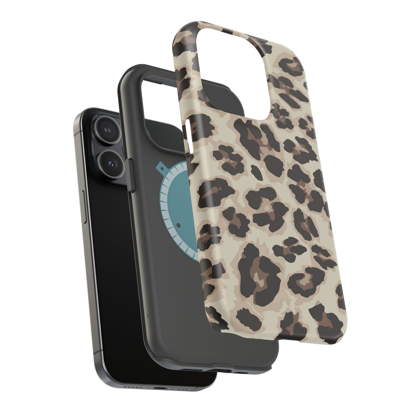 Leopard Print Magnetic Impact Phone Case — Shockproof, Stylish Protection