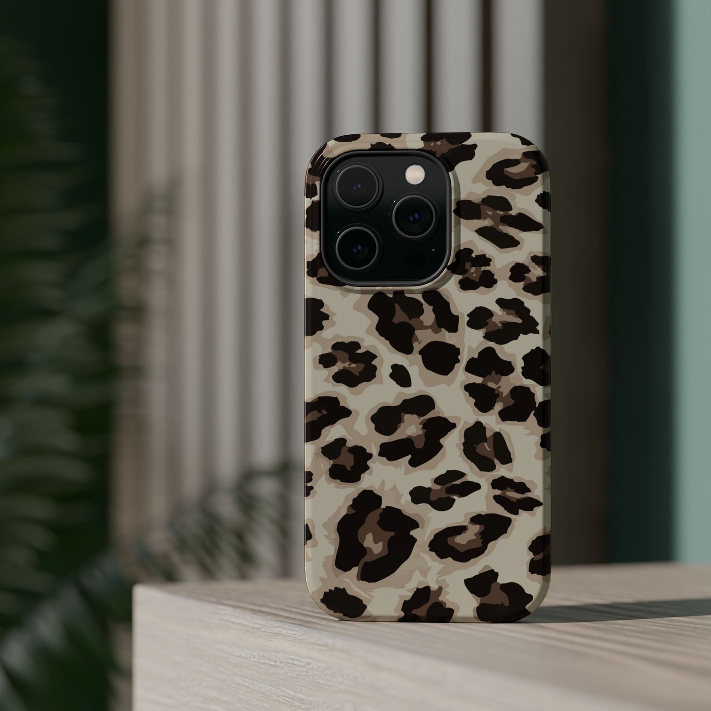Leopard Print Magnetic Impact Phone Case — Shockproof, Stylish Protection