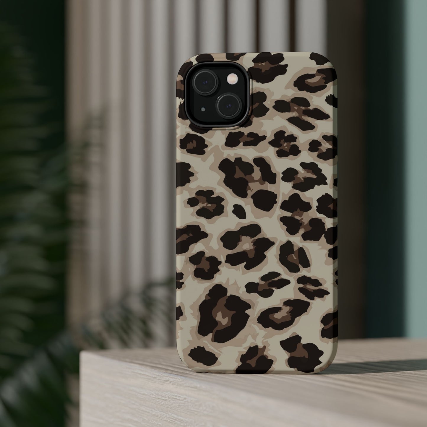 Leopard Print Magnetic Impact Phone Case — Shockproof, Stylish Protection