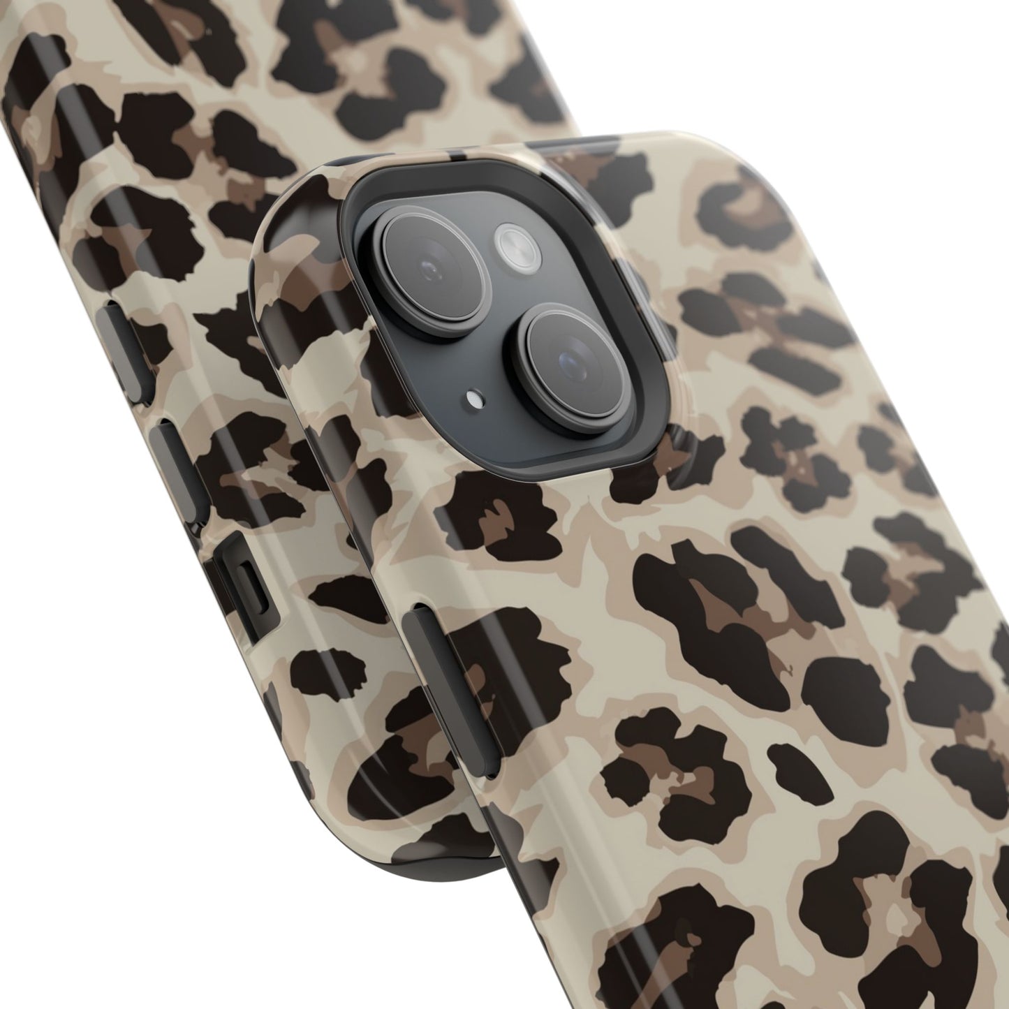 Leopard Print Magnetic Impact Phone Case — Shockproof, Stylish Protection