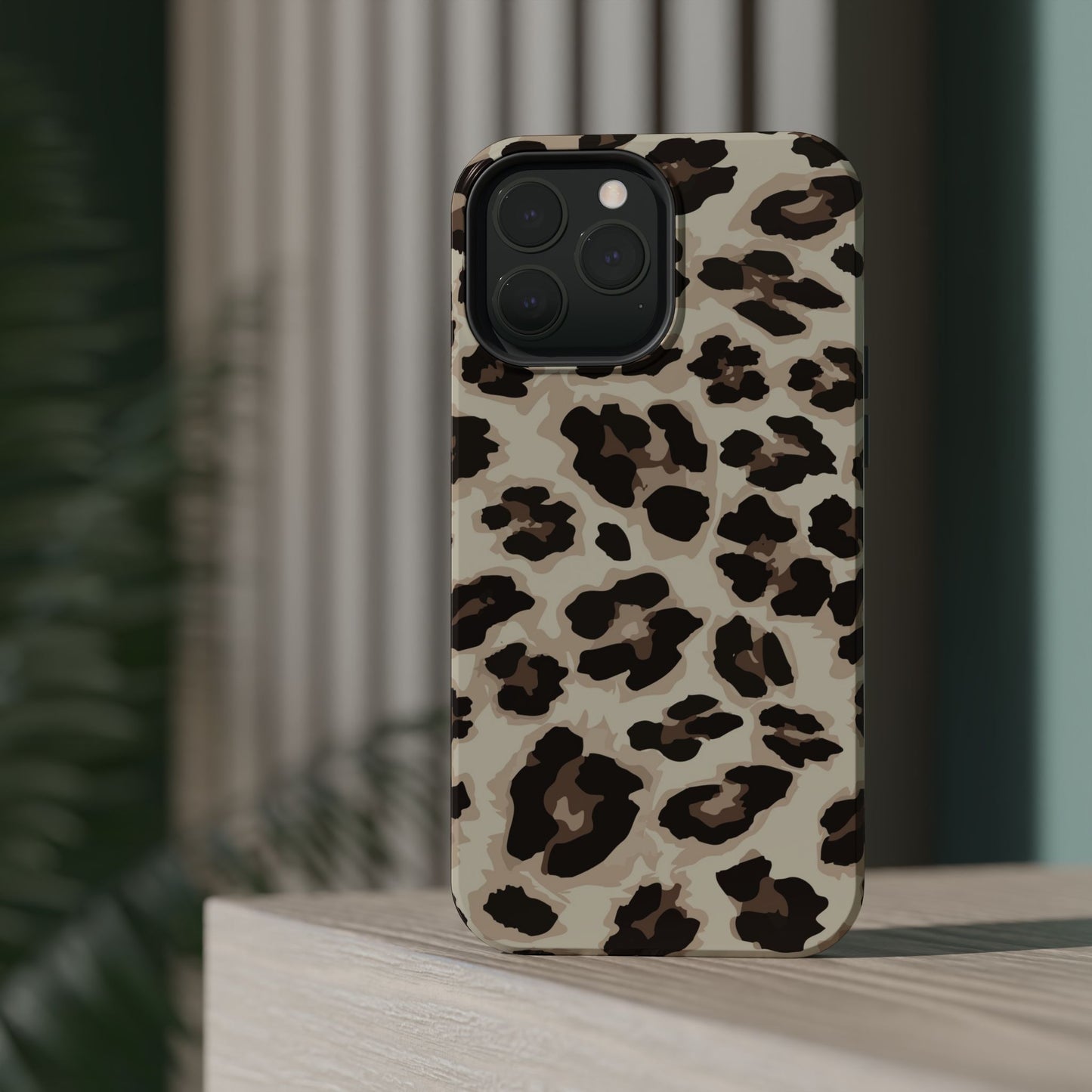 Leopard Print Magnetic Impact Phone Case — Shockproof, Stylish Protection