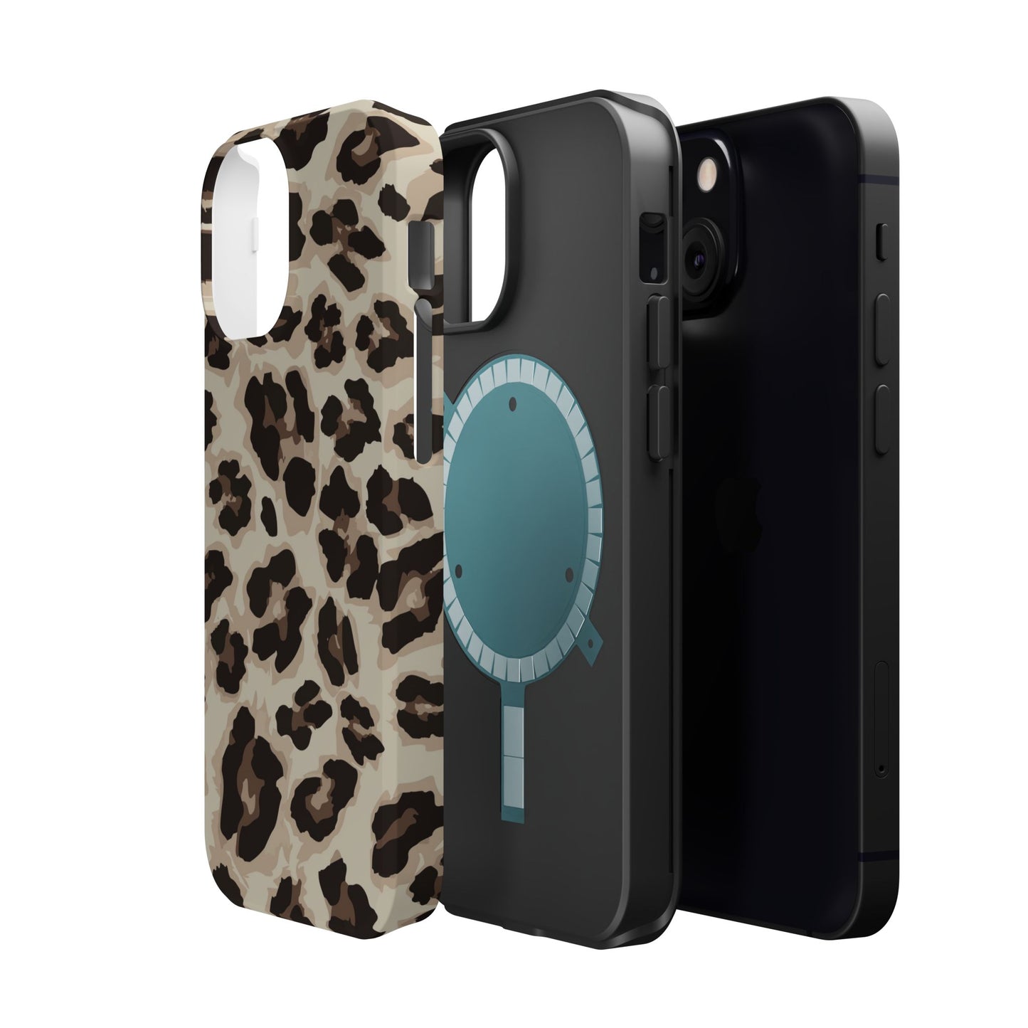 Leopard Print Magnetic Impact Phone Case — Shockproof, Stylish Protection
