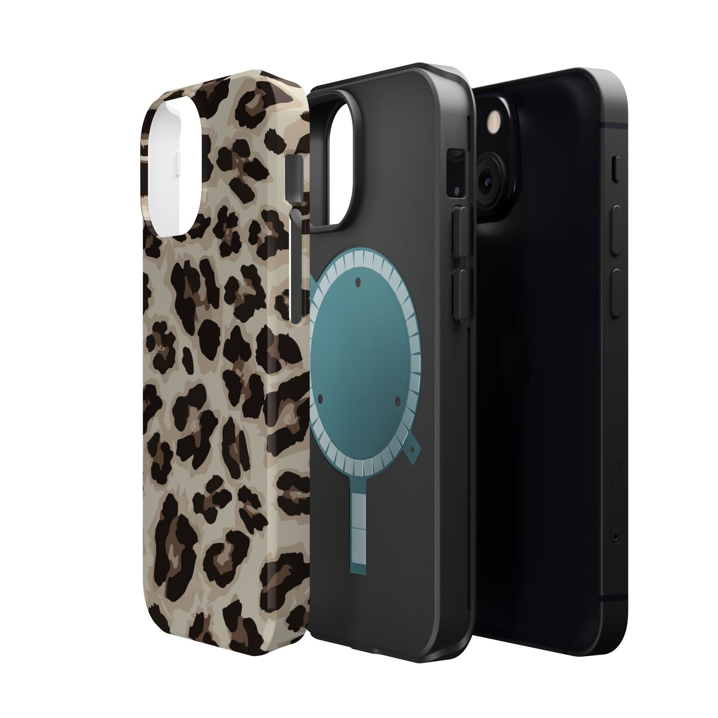 Leopard Print Magnetic Impact Phone Case — Shockproof, Stylish Protection