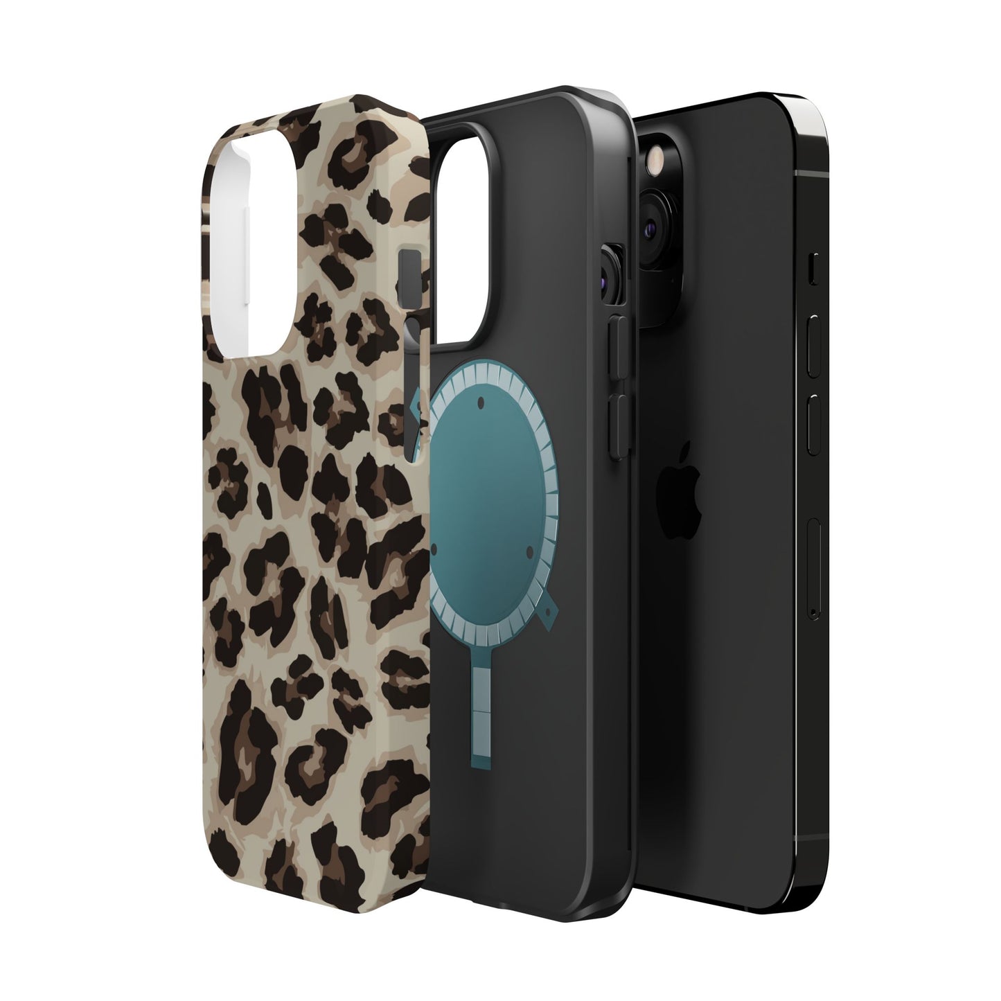 Leopard Print Magnetic Impact Phone Case — Shockproof, Stylish Protection